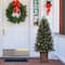 4.5ft. Pre-Lit Brookdale Fir Artificial Potted Christmas Tree, Color Changing T5 LED Lights